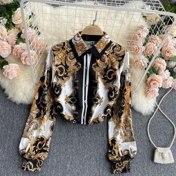 dresses women retro print blouse turndown-collar single breasted long sleeve casual spring korean fashion streetwear, Black;gray
dresses women retro print blouse turndown-collar single breasted long sleeve casual spring korean fashion streetwear, Black;gray
