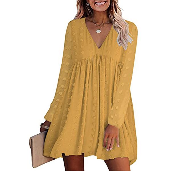 casual dresses spot 2022 europe and america mid-waist short skirt pullover pure color chiffon dress, Black;gray
casual dresses spot 2022 europe and america mid-waist short skirt pullover pure color chiffon dress, Black;gray