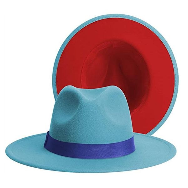 wide brim hats simple patchwork fedora hat men womne blue red jazz cowboy fashion winter wholesale, Blue;gray
wide brim hats simple patchwork fedora hat men womne blue red jazz cowboy fashion winter wholesale, Blue;gray