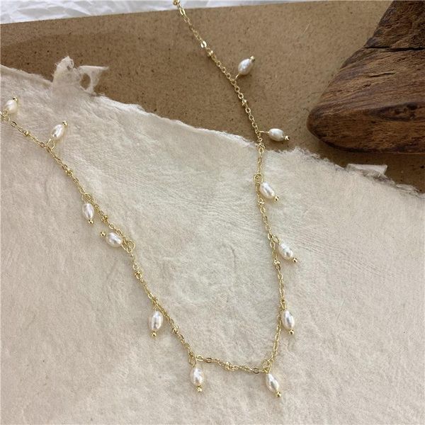 chains 2021 vintage natural pearl beads chain necklace exquisite gold plated metal clavicle simple fashion jewelry, Silver
chains 2021 vintage natural pearl beads chain necklace exquisite gold plated metal clavicle simple fashion jewelry, Silver