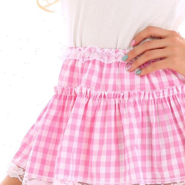 men schoolgirls cocktail party women skirt clubwear short with lace hem pleated gingham a line mini, Black
men schoolgirls cocktail party women skirt clubwear short with lace hem pleated gingham a line mini, Black