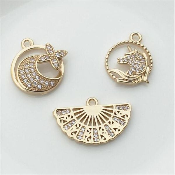 charms real gold plated brass inlaid cz crystal round fan for diy necklace pendant bracelet jewelry making accessories, Bronze;silver
charms real gold plated brass inlaid cz crystal round fan for diy necklace pendant bracelet jewelry making accessories, Bronze;silver
