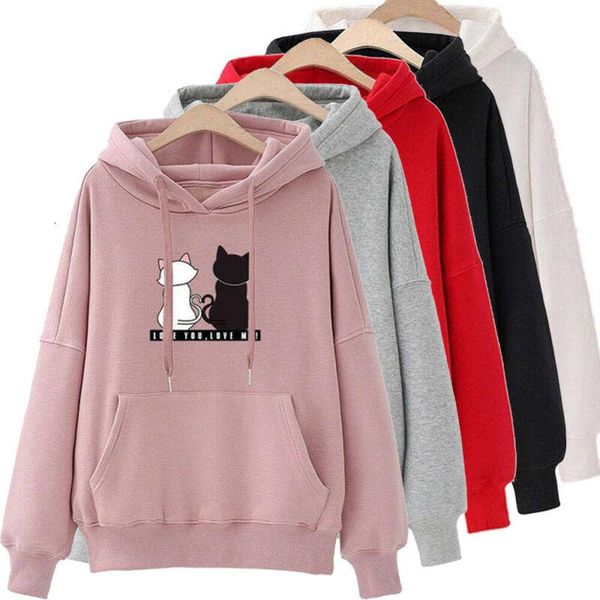 women's hoodies & sweatshirts women autumn cat print long sleeve mujer warm winter jacket tracksuit, Black
women's hoodies & sweatshirts women autumn cat print long sleeve mujer warm winter jacket tracksuit, Black