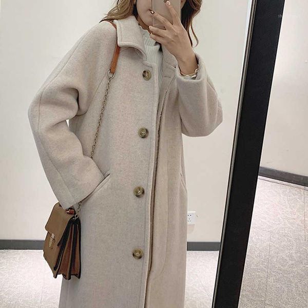 women's wool & blends winter jacket 2021 fashion single breasted mid-length coat casual overcoat outerwear, Black
women's wool & blends winter jacket 2021 fashion single breasted mid-length coat casual overcoat outerwear, Black
