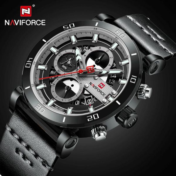 wristwatches naviforce watches men quartz analog clock 3 sub-dial calendar chic leather strap fashion casual man watch 2021, Slivery;brown
wristwatches naviforce watches men quartz analog clock 3 sub-dial calendar chic leather strap fashion casual man watch 2021, Slivery;brown