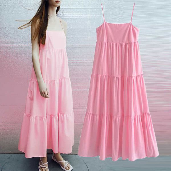 dress za summer fashion simple pink women dress casual chic pure cotton comfortable street youth 210601, Black;gray
dress za summer fashion simple pink women dress casual chic pure cotton comfortable street youth 210601, Black;gray