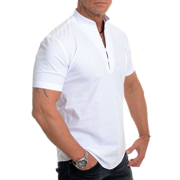 men's casual shirts fashion men shirt summer blouse solid pullover mens shirts casual slim fit short sleeve stand collar male, White;black
men's casual shirts fashion men shirt summer blouse solid pullover mens shirts casual slim fit short sleeve stand collar male, White;black