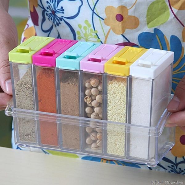 storage bottles & jars 1pcs spice jar seasoning box 6pcs/set kitchen bottle transparent pp salt pepper cumin powder tool
storage bottles & jars 1pcs spice jar seasoning box 6pcs/set kitchen bottle transparent pp salt pepper cumin powder tool