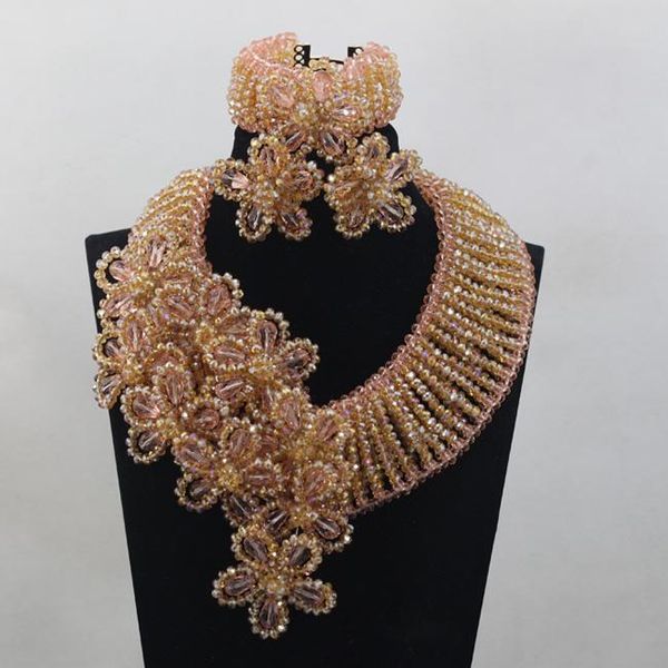 earrings & necklace luxury champagne big flowers women wedding jewelry set gold crystal engagement statement qw761, Silver
earrings & necklace luxury champagne big flowers women wedding jewelry set gold crystal engagement statement qw761, Silver