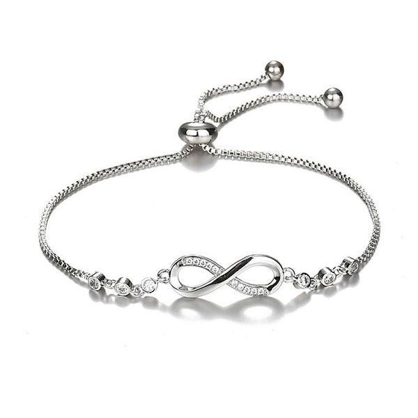 charm bracelets 8 character bracelet micro inlaid adjustable cubic austrian crystal bangles jewelry gift for women party gifts, Golden;silver
charm bracelets 8 character bracelet micro inlaid adjustable cubic austrian crystal bangles jewelry gift for women party gifts, Golden;silver