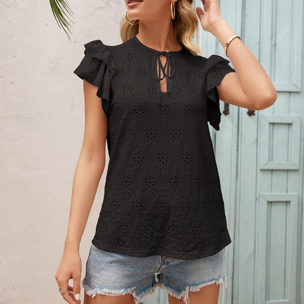 women's t-shirt wholesale summer girls hook flower white tshirt sleeveless ruffle stand collar embroidery button slim cotton top
women's t-shirt wholesale summer girls hook flower white tshirt sleeveless ruffle stand collar embroidery button slim cotton top