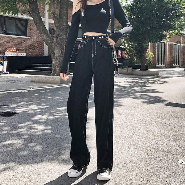 black jeans women's spring and autumn 2021 high waist loose skinny small straight leg pants, Blue
black jeans women's spring and autumn 2021 high waist loose skinny small straight leg pants, Blue