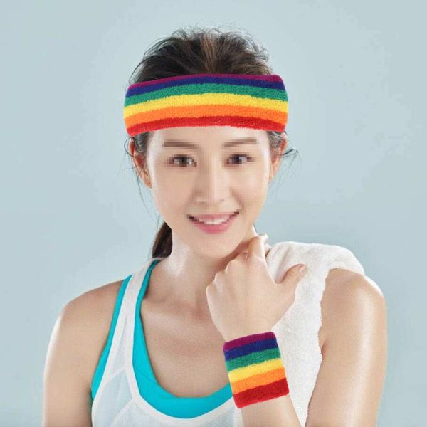 pcs sweatbands cotton stretchy fitness striped sports colorful wristbands headband for women men wrist support, Black;red
pcs sweatbands cotton stretchy fitness striped sports colorful wristbands headband for women men wrist support, Black;red