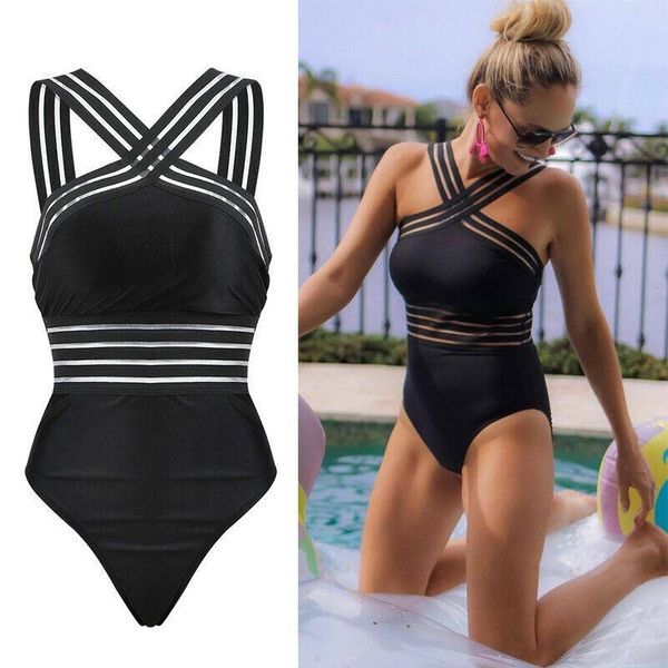 women's swimwear one piece swimsuit women plus size monokini beach swimming costume bikini bathing suit for, White;black
women's swimwear one piece swimsuit women plus size monokini beach swimming costume bikini bathing suit for, White;black