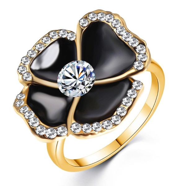 cluster rings women's ring fashion glamour black poppy flower banquet wedding gifts for girlfriends designed women, Golden;silver
cluster rings women's ring fashion glamour black poppy flower banquet wedding gifts for girlfriends designed women, Golden;silver