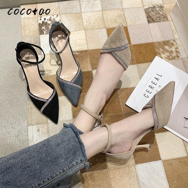 dress shoes high-heeled women's stiletto 2021 spring and summer fashion rhinestone word buckle late evening wind single, Black
dress shoes high-heeled women's stiletto 2021 spring and summer fashion rhinestone word buckle late evening wind single, Black