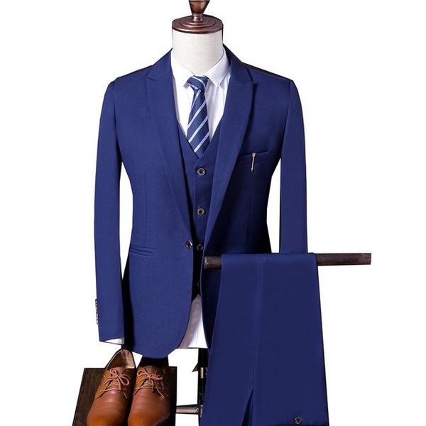 men's suits & blazers black sky blue suit men 2021 slim fit wedding for 3 piece jacket pants vest terno masculino business formal wear, White;black
men's suits & blazers black sky blue suit men 2021 slim fit wedding for 3 piece jacket pants vest terno masculino business formal wear, White;black