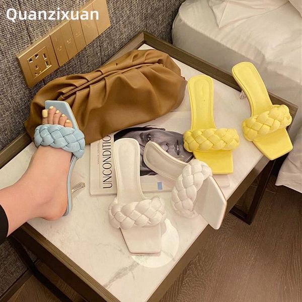 slippers summer women slipper shoe ladies elegant weave sandal slides shoes outdoor female mules middle heel, Black
slippers summer women slipper shoe ladies elegant weave sandal slides shoes outdoor female mules middle heel, Black