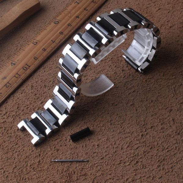 watch bands watchbands fashion special ends 22mm stainless steel straps bracelet promotion silver with black for brand wrist, Black;brown
watch bands watchbands fashion special ends 22mm stainless steel straps bracelet promotion silver with black for brand wrist, Black;brown