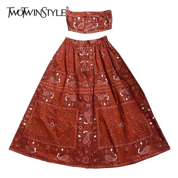 print two piece set for women sleeveless short high waist skirt red sets female fashion clothing 210423, White
print two piece set for women sleeveless short high waist skirt red sets female fashion clothing 210423, White