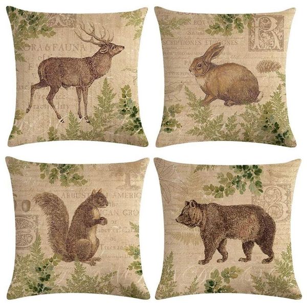 pillow case vintage wildlife cushion cover with green plants pillowcase home decor square linen throw covers
pillow case vintage wildlife cushion cover with green plants pillowcase home decor square linen throw covers