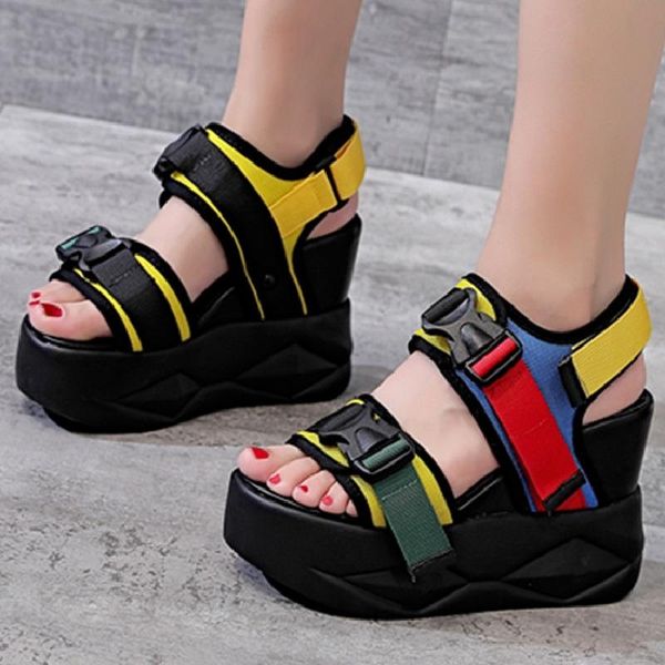 dress shoes summer height increasing platform peep toe cut out mixed colors buckle back strap women casual gladiator sandals 20210524, Black
dress shoes summer height increasing platform peep toe cut out mixed colors buckle back strap women casual gladiator sandals 20210524, Black