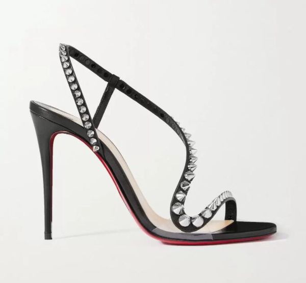 2022summer luxury designer women sandals sheepskin leather narrow band stud sandals red bottom high heels stuff slingback weddin, Black
2022summer luxury designer women sandals sheepskin leather narrow band stud sandals red bottom high heels stuff slingback weddin, Black