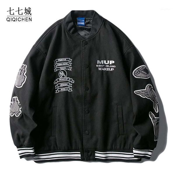 baseball varsity jacket men letter patch college japanese patchwork oversized leather jackets couple hip hop streetwear coats men's, Black;brown
baseball varsity jacket men letter patch college japanese patchwork oversized leather jackets couple hip hop streetwear coats men's, Black;brown