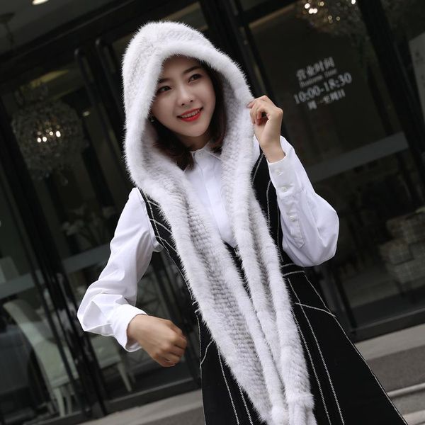 scarves mink hat ladies imported knitted scarf one-piece snow winter cold and warm, Blue;gray
scarves mink hat ladies imported knitted scarf one-piece snow winter cold and warm, Blue;gray