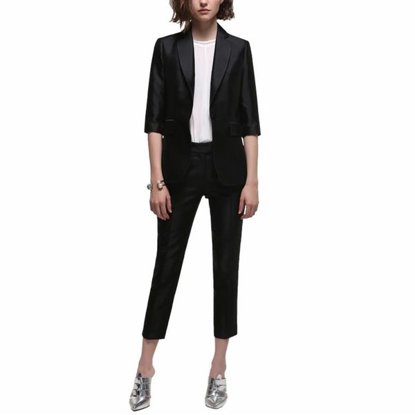 women's two piece pants women pant suit 2 pieces set half sleeve single button blazer & pencil casual female blazers custom made, White
women's two piece pants women pant suit 2 pieces set half sleeve single button blazer & pencil casual female blazers custom made, White