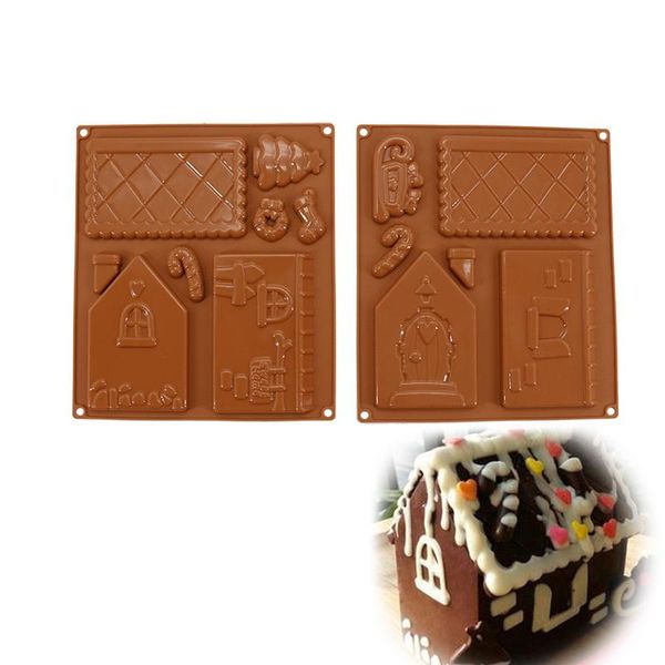 baking & pastry tools 2pcs silicone chocolate molds for biscuit christmas gingerbread house mould household cake mold accessiores
baking & pastry tools 2pcs silicone chocolate molds for biscuit christmas gingerbread house mould household cake mold accessiores
