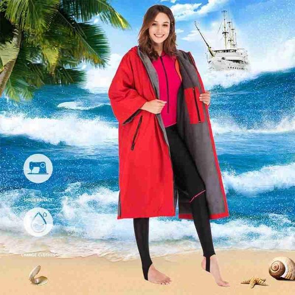 swim wear waterproof hoodie poncho wet suit dryrobe with microfiber terry toweling lining 
swim wear waterproof hoodie poncho wet suit dryrobe with microfiber terry toweling lining