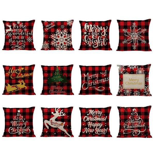pillow case black red plaid christmas decoration cushion cover 45*45cm linen pillowcase throw xmas year home decor 45a
pillow case black red plaid christmas decoration cushion cover 45*45cm linen pillowcase throw xmas year home decor 45a