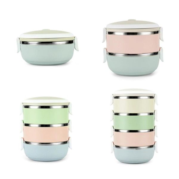portable bento thermal insulated storage container dinnerware 1/2/3/4 layers stainless steel round lunch box bottles & jars
portable bento thermal insulated storage container dinnerware 1/2/3/4 layers stainless steel round lunch box bottles & jars