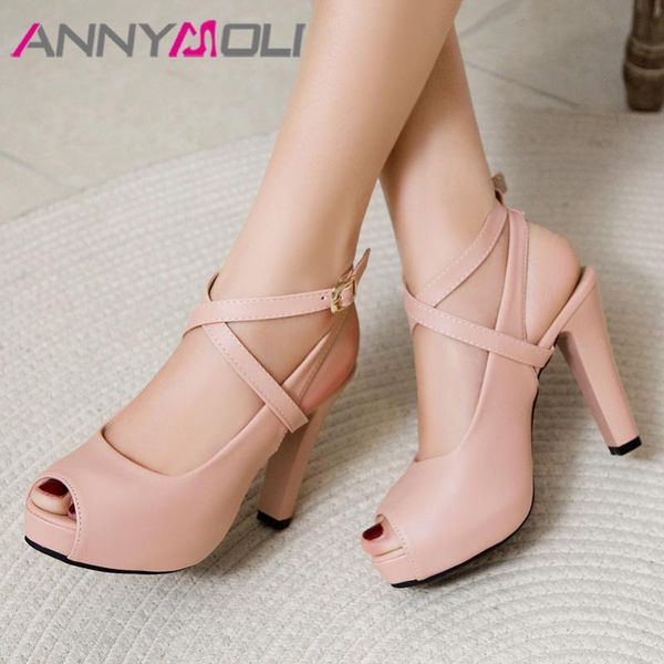 dress shoes annymoli high heels women cross-tied platform spike heel party buckle peep toe pumps lady plus size 33-43, Black
dress shoes annymoli high heels women cross-tied platform spike heel party buckle peep toe pumps lady plus size 33-43, Black