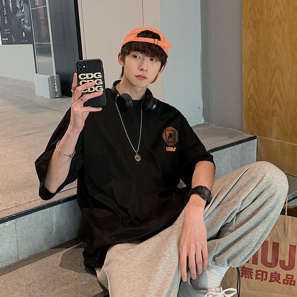 men's casual short sleeve t-shirt 2021 fashion woman printed oversize male hip hop t-shirts, White;black
men's casual short sleeve t-shirt 2021 fashion woman printed oversize male hip hop t-shirts, White;black