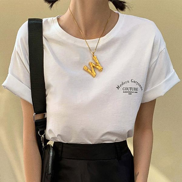 women's t-shirt yldsgs 2021 summer 100% cotton women o-neck letter print female clothes lady tees same style for men y2k, White
women's t-shirt yldsgs 2021 summer 100% cotton women o-neck letter print female clothes lady tees same style for men y2k, White