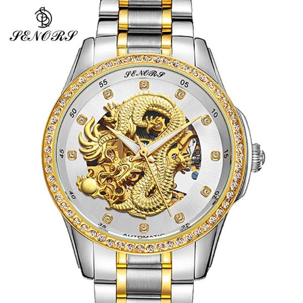 skeleton luxury automatic mechanical wristwatches dragon stainless steel band men's watch waterproof relogio masculino 2021, Slivery;brown
skeleton luxury automatic mechanical wristwatches dragon stainless steel band men's watch waterproof relogio masculino 2021, Slivery;brown