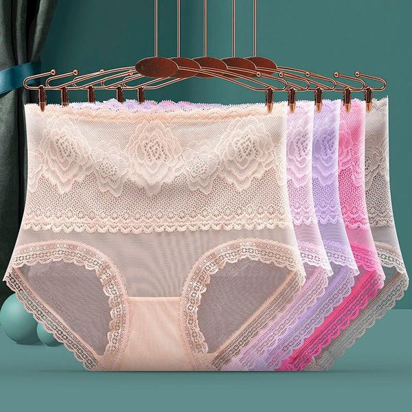 women's panties underwear high waist lace plus size transparent cotton crotch lingerie seamless briefs underpants, Black;pink
women's panties underwear high waist lace plus size transparent cotton crotch lingerie seamless briefs underpants, Black;pink