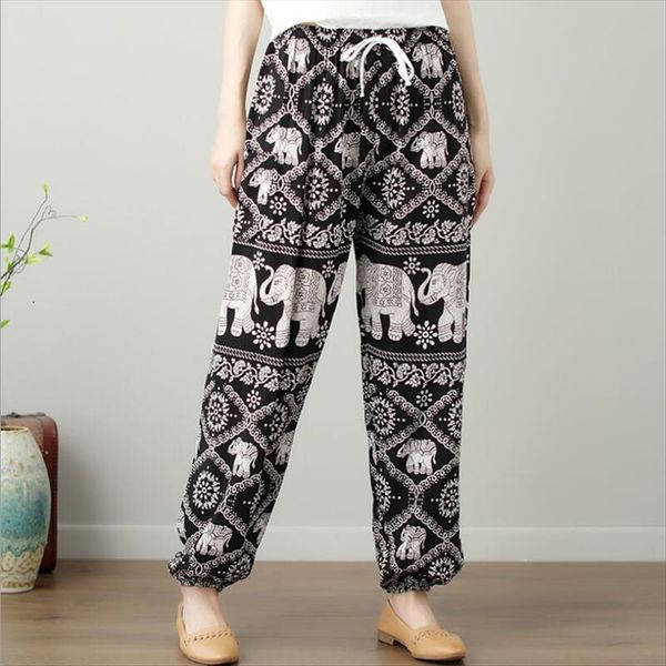 fashion summer bohemian loose casual womens capris hippy trousers elephant printed harem pant female beach, Black;white
fashion summer bohemian loose casual womens capris hippy trousers elephant printed harem pant female beach, Black;white