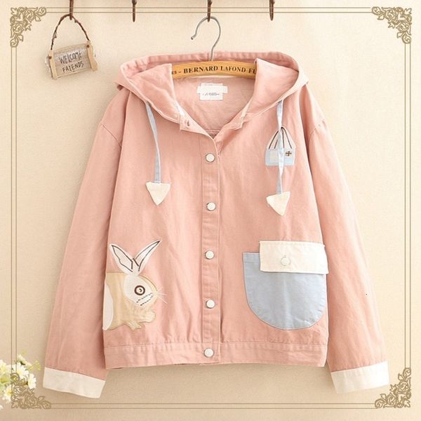 autumn kawaii jacket mori cute rabbit japanese teens girl's embroidery casual long sleeve women thin outerwear hooded coats pink, Black;gray
autumn kawaii jacket mori cute rabbit japanese teens girl's embroidery casual long sleeve women thin outerwear hooded coats pink, Black;gray