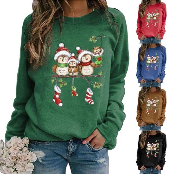 casual women long sleeves round neck sweatshirt little bird printed pullover blouse christmas sweater clothes women's sweaters, White;black
casual women long sleeves round neck sweatshirt little bird printed pullover blouse christmas sweater clothes women's sweaters, White;black