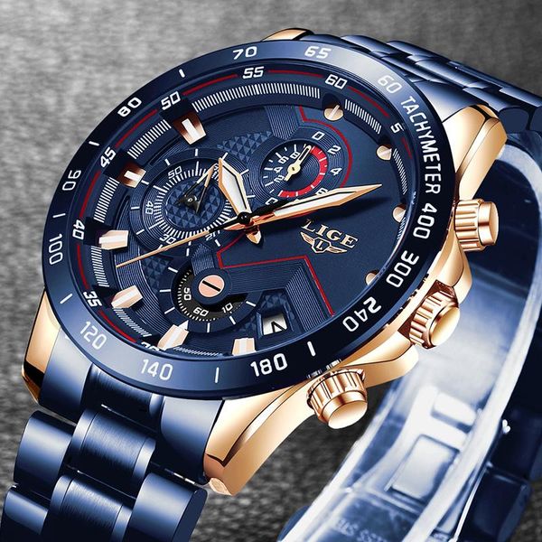 wristwatches 2021 lige blue fashion business clock mens watches all steel waterproof quartz gold watch relogio masculino, Slivery;brown
wristwatches 2021 lige blue fashion business clock mens watches all steel waterproof quartz gold watch relogio masculino, Slivery;brown