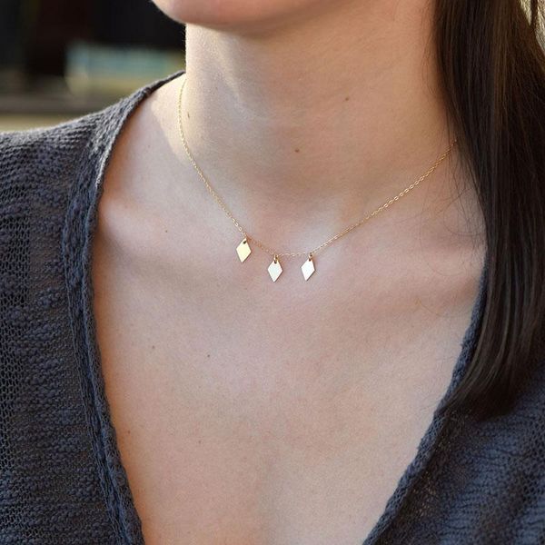 pendant necklaces domino handmade shiny geometric necklace birthday gift for women, Silver
pendant necklaces domino handmade shiny geometric necklace birthday gift for women, Silver