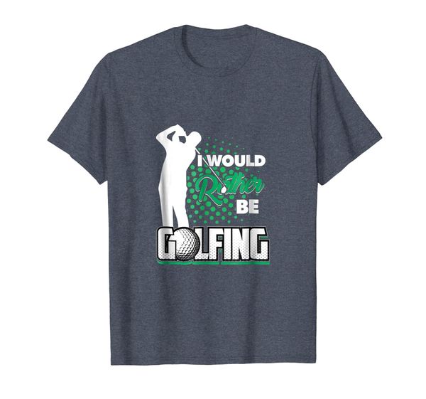 i would rather be golfing funny novelty t-shirt, White;black