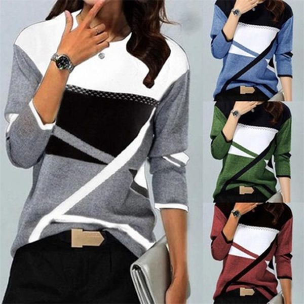 women's blouses & shirts femme 2021 autumn fashion o-neck pullover harajuku patchwork loose blouse women casual long sleeve shirt stre, White
women's blouses & shirts femme 2021 autumn fashion o-neck pullover harajuku patchwork loose blouse women casual long sleeve shirt stre, White