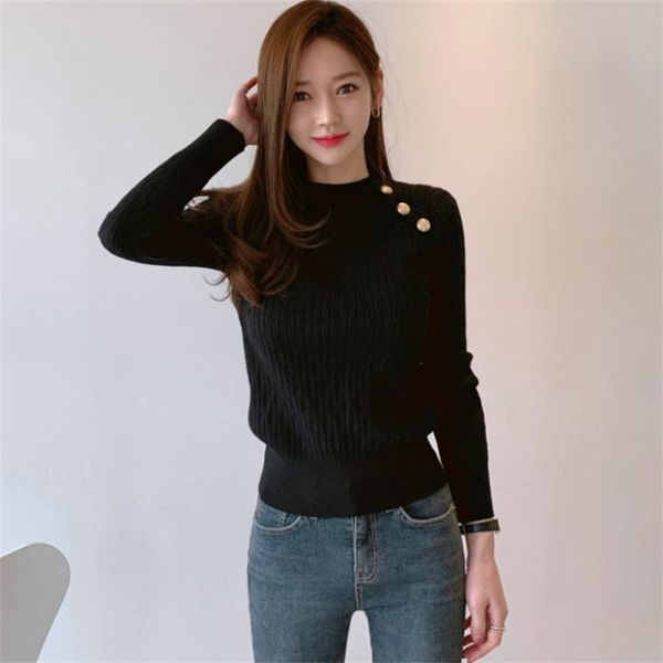 women's knitted sweater autumn and winter solid color slim pullover long sleeve base 210603, White;black
women's knitted sweater autumn and winter solid color slim pullover long sleeve base 210603, White;black