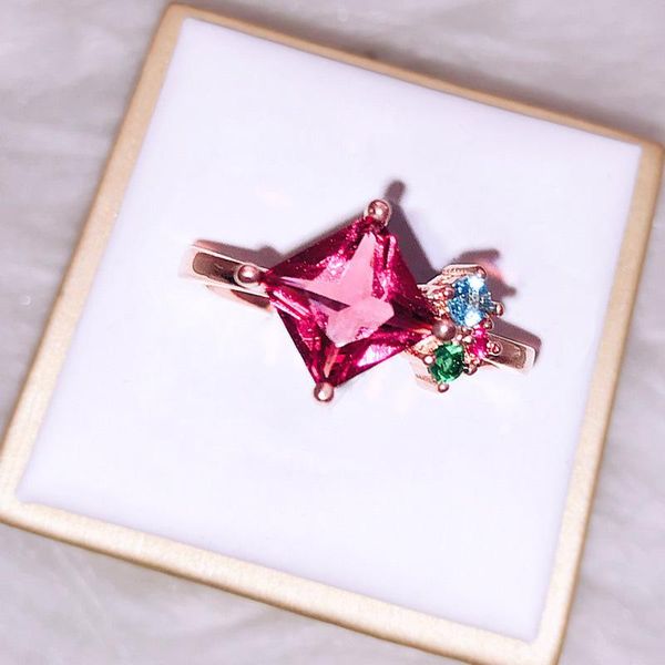 cluster rings rose gold colored crystal opening ring elegant temperament female fashion gift, Golden;silver
cluster rings rose gold colored crystal opening ring elegant temperament female fashion gift, Golden;silver