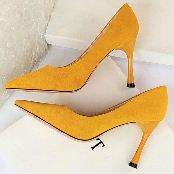 dress shoes 2021 women 8.5cm high heels suede pumps lady scarpins talons fashion flock pointed toe blue nude yellow office, Black
dress shoes 2021 women 8.5cm high heels suede pumps lady scarpins talons fashion flock pointed toe blue nude yellow office, Black