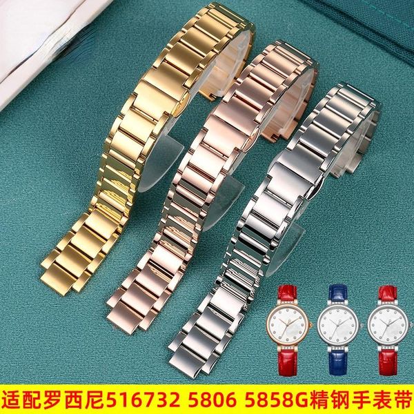 watch bands solid stainless steel strap for rossini raised mouth band 516732 5806 5858g series fine, Black;brown
watch bands solid stainless steel strap for rossini raised mouth band 516732 5806 5858g series fine, Black;brown